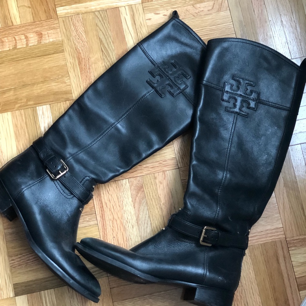 Tory Burch Black Heeled Boots - Picture 4 of 4